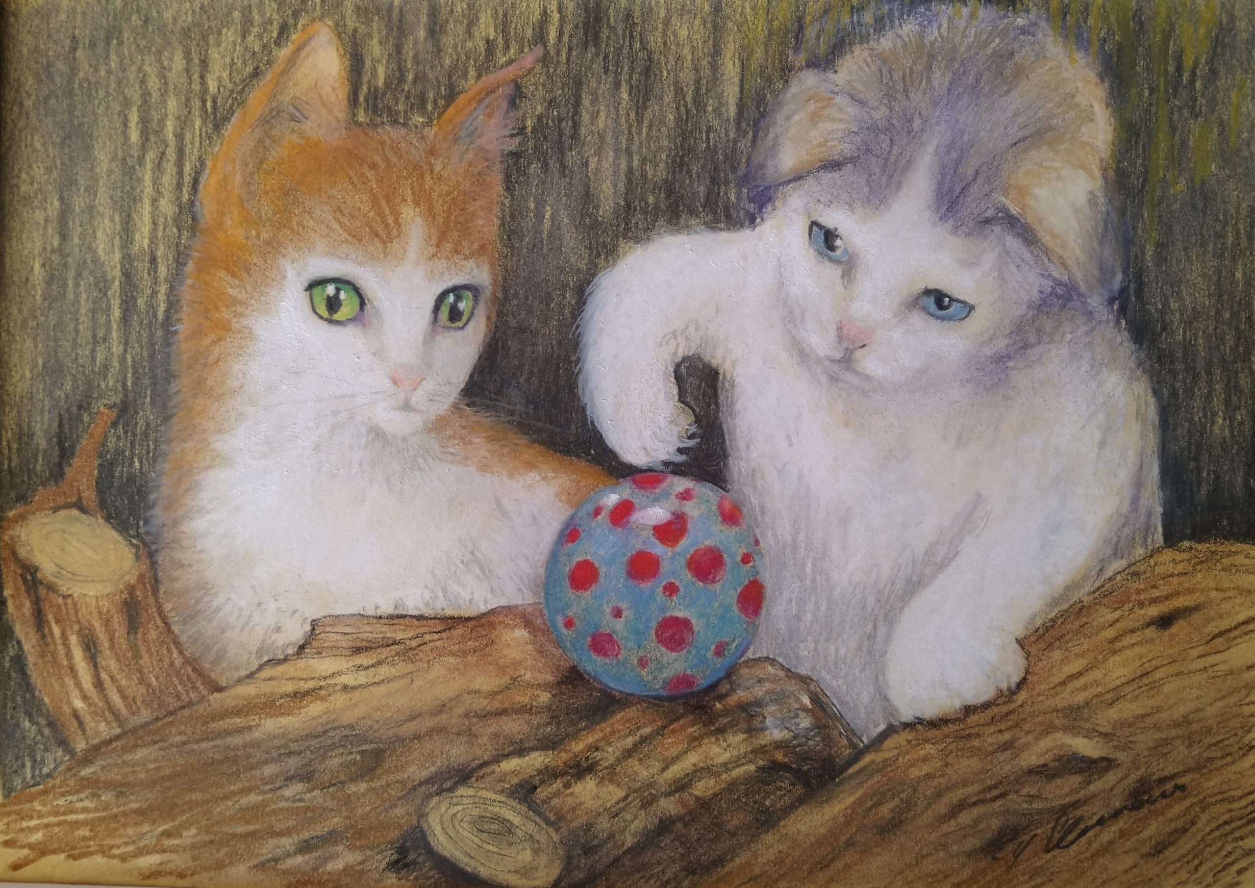 Katzen mit Ball